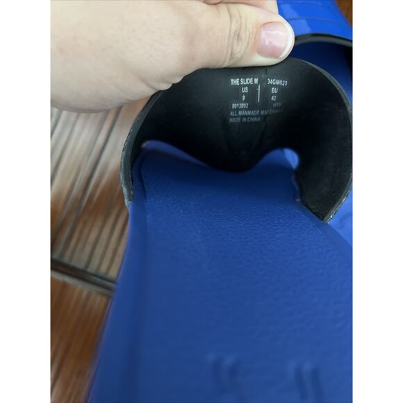 GOATS Black/Blue Stripe Comfortable Slip On Slide Sz 9 Women New Nordstrom - Picture 2 of 5